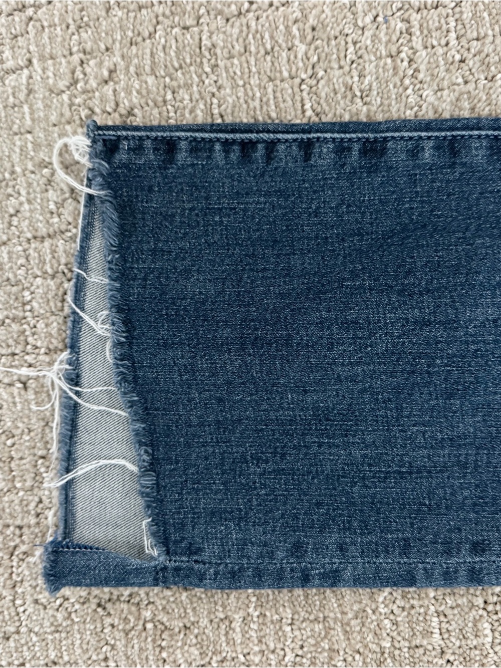MOTHER Insider Crop Step Fray Indigo Blue Flare Crop Jeans - Picture 11 of 13